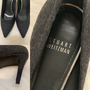 Stuart Weitzman Gray Flannel Pinot pumps